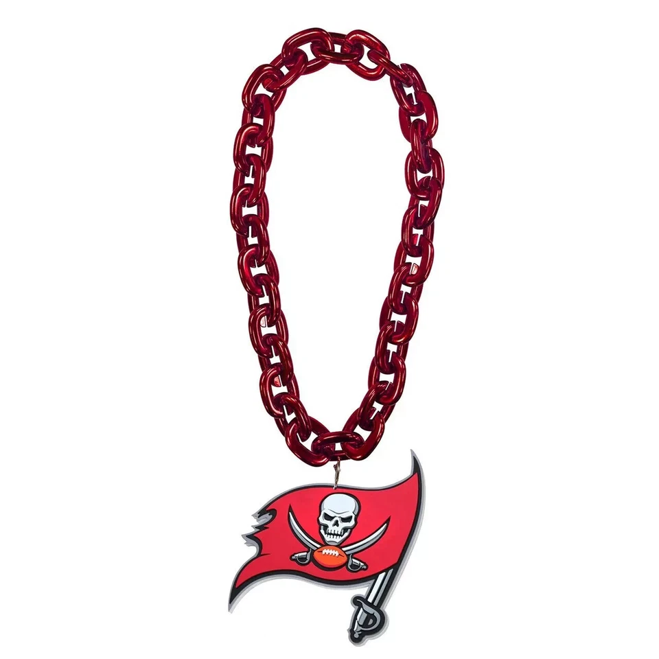 Nuevo Collar de Espuma Cadena de Abanico Rojo Fútbol Tampa Bay Bucs Buccaneers Foto 1 de 1