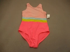 NWT GAP KIDS Size L Girls Colorblock Unlined Wireless One-Piece Swimming Suit 9C - Picture 1 of 6