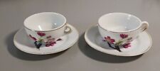 Vintage Lot 2 Miniature  Tea Cups and Saucers Grant Crest Japan Bone China