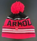 Youth Under Armour Knit Beanie Toboggan Hat Red Black Gray