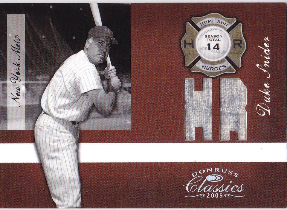 2005 Donruss Classics Duke Snider Homerun Heroes Silver Jersey Relic /14 💎 - Image 1 of 2