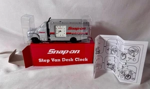 ๐ Snap On SSX13T100 Step Van Desk Clock- New In Box- Die Cast Truck- Silver - Picture 1 of 12