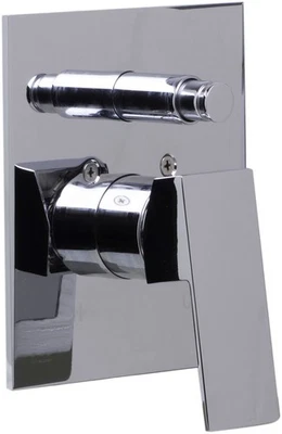 Mezclador de válvula de ducha cromado marca ALFI AB5601 con mango de palanca cuadrado y desviador Foto 1 de 4