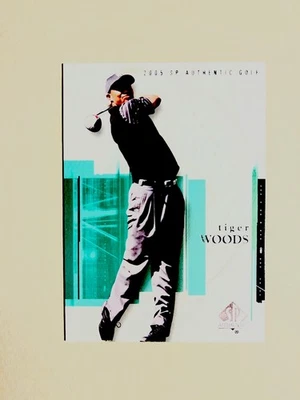 2005 Upper Deck SP Authentic # 1 Tiger Woods 🐐 HOF CLEAN‼️5 Masters🏆 - Image 1 of 2