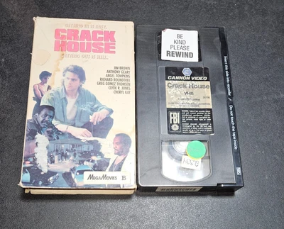 Crack House (VHS, 1989) Jim Brown Rare Action Crime Sleaze HTF OOP - Image 1 of 4