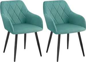 WOLTU 2er Set Esszimmerstühle mit Armlehne Rückenlehne, für Esszimmer Wohnzimmer - Bild 1 von 4