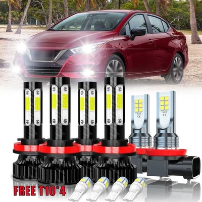 For Nissan Versa 2020 LED Headlight High Low Beam Fog Light Combo - Image 1 of 4