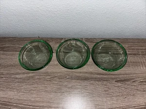 Anchor Hocking verde transparente 6 oz. Juego de 3 tazas natillas 177 ml EE. UU. #1034 - Imagen 1 de 3