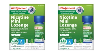 2PK 135ct 2mg Nicotine mini lozenge Walgreens NEW SEALED EX08/2027 STOP SMOKING - Image 1 of 4