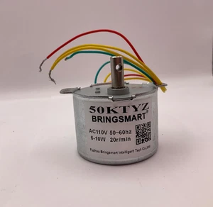 BRINGSMART 50KTYZ 110V 20rpm AC Gear Motor Low Noise AC Synchronous Motor Slow S - Picture 1 of 5