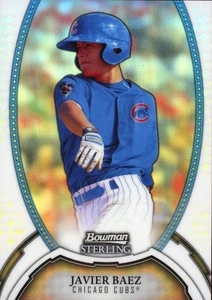 2011 Bowman Sterling Refractor Javier Baez SP RC #34 Detroit Tigers Rookie Card - Picture 1 of 2