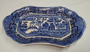 Blue Willow Allerton 8 1/4 x 4 1/2 vassoio relish / sottovaso barca Gravy - Foto 1 di 4