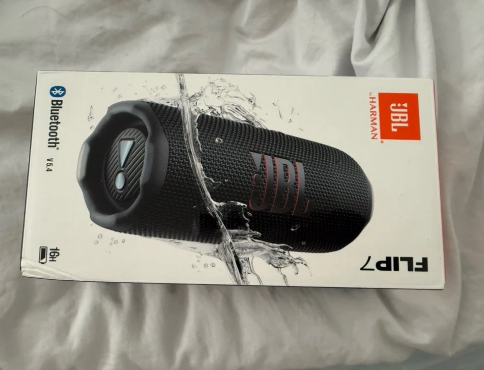 JBL Flip 7 Portable Waterproof Wireless Bluetooth Speaker Black - Image 1 of 1