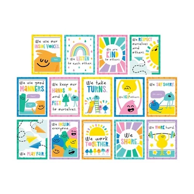 Carson Dellosa Mini Posters: Rules for a Happy Class Poster Set (14 mini - Image 1 of 4