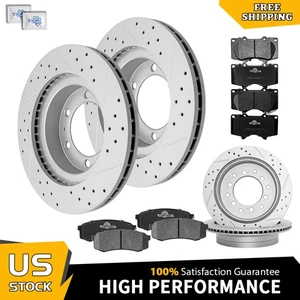 319mm Front Rear Drilled Rotors Ceramic Brake Pads for Toyota 4Runner FJ Cruiser - Bild 1 von 6