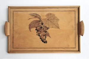 Serviertablett Ca. 50x 33cm. Holz Glas intarsien 40ger jahre - Bild 1 von 7