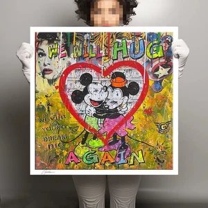 We will hug again – Print Limited Edition on Canvas, Giclee Print, Peanuts, Art - Picture 1 of 6