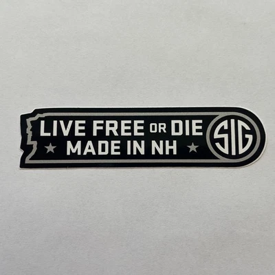 Sig Sauer Live Free Or Die Made In New Hampshire NH Decal Sticker 5” Inches - Image 1 of 2