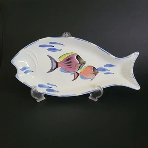 Vintage Ceramica Due Torri Keramik Fischteller Platte Italien 13" - Bild 1 von 6