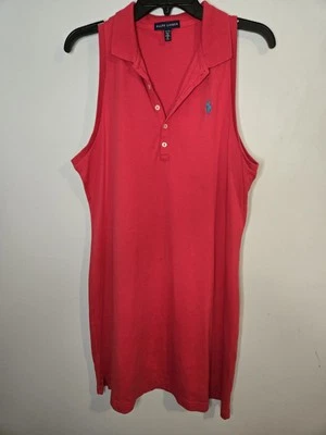 Ralph Lauren Women's Sleeveless Red XL Polo Dress - Image 1 of 4