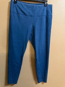 INTRO LOVE THE FIT LEGGINGS SZ 1X MEDIUM WASH STRETCH PULL ON TUMMY CONTROL - Picture 1 of 3