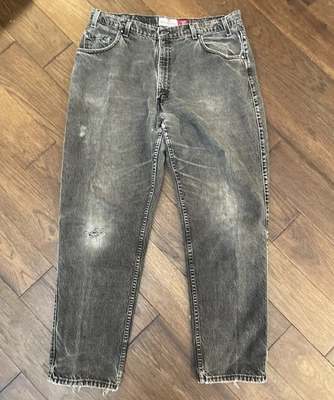 Vintage Levi's 545 Loose Fit Straight Jeans Men's Size 40X32 Black ORANGE TAB - Image 1 of 4