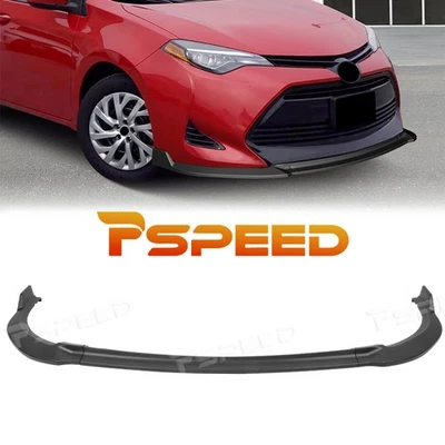 Labio de alerón de parachoques delantero negro mate para Toyota Corolla LE XLE tipo S 2017-2019 Foto 1 de 4