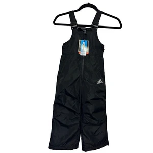 NWT ZeroXposur black bib snowpants NEW sz xs 4/5 boys ski - Picture 1 of 1