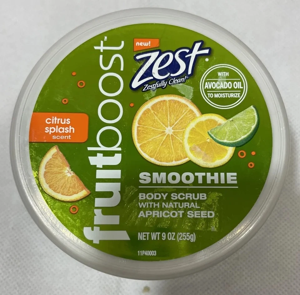 Zest Fruitboost Smoothie Body Scrub Citrus Splash with Apricot Seed 9 oz Sealed - Image 1 of 4