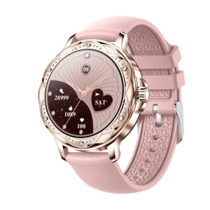 Rosa Gold Silber Schwarz Damen Smartwatch CF11 Geburtstag Geschenk Exquisit Uhr - Bild 1 von 25