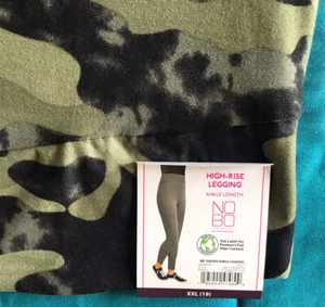 Neu-No Boundaries Wildleder Ankle Leggings JR High Rise Army Green & Black XXL - Bild 1 von 5