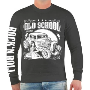 Herren Men Sweatshirt Pullover Oldschool Lifestyle Pin Up Rockabilly rockn roll - Bild 1 von 5