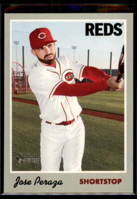 2019 Topps Heritage Jose Peraza #22 Cincinnati Reds - Image 1 of 2