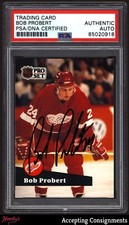 1991-92 Pro Set #61 Bob Probert Autograph Signed PSA DNA Authentic AUTO