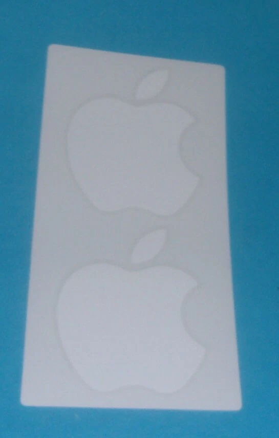Lot 4 Genuine Original White Apple Logo Decal Sticker iPhone iPad 2"  FREE SHIP - Image 1 of 1