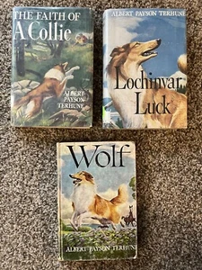 Albert Payson Terhune Lot of 3 VTG Childrens Book Lochinvar Collie Wolf Rare 1st - Picture 1 of 8
