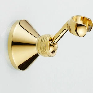 Luxury Gold Handheld Shower head Holder Adjustable Shower Head Wall Bracket - Picture 1 of 6