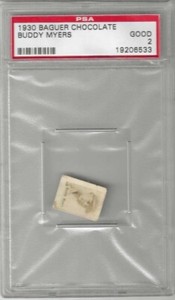 1930 Baguer Chocolate Buddy Myers Card PSA 2 Good Condition
