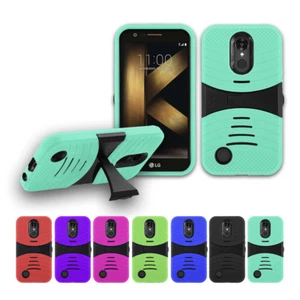 Für LG K20 Plus / LG K20 Armor Rugged Hybrid Stand Cover Soft Hard Case  - Bild 1 von 8