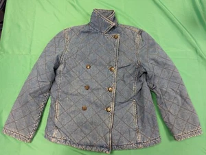 Vintage Ralph Lauren Jeans Co Women’s Quilted Denim Plaid Jacket Size Medium - Picture 1 of 15