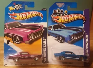 Hot Wheels '70 Chevy Monte Carlo lila / blau 1:64 Konvolut 2 Variationen Neu - Bild 1 von 12