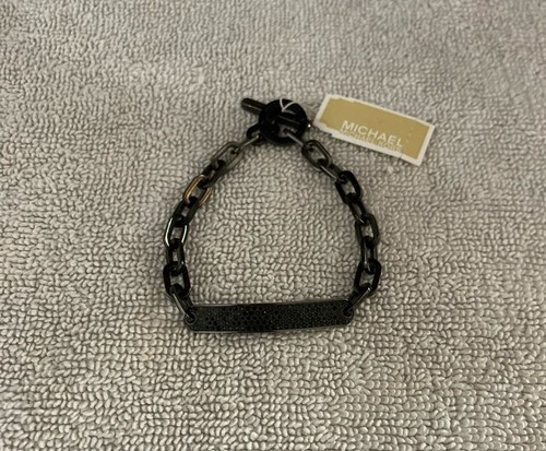Bracciale Michael Kors Nero Strass Link Stile Design MKJ4648796 Gioielli
