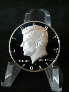 2021 S PROOF CLAD KENNEDY MEZZO DOLLARO DA SET DI PROVE CON SPEDIZIONE GRATUITA - Foto 1 di 2