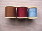 Qty 3  Sylco Cotton 1 X Maroon, 1 X D85 Light Seal Brown, 1 X 203 Pacific Blue.