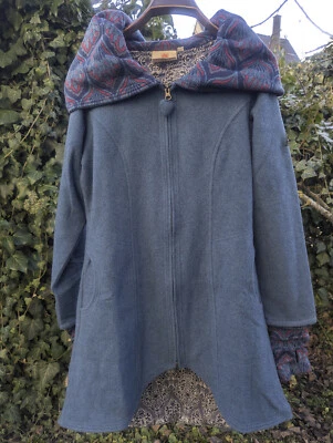 Sehr hübsche Winterjacke/Mantel von Chapati in Gr.M für Damen Wolle türkis - Bild 1 von 4