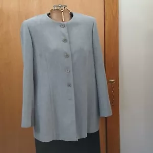 PREZZO RIDOTTO!! Talbots Giacca Donna Grigio Ufficio Core Jewel Scollo Taglia 14P - Foto 1 di 13