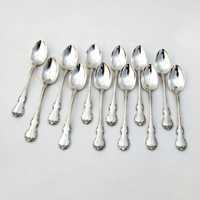 Towle French Provincial 12 Demitasse Spoons Set Sterling Silver 1948 - Image 1 of 4