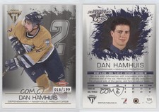 2003 Pacific Private Stock Titanium Hobby Jersey Number Dan Hamhuis Rookie RC