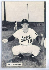 1953 Globe Printing Sioux City Soos Ray Mueller New York Giants Very Scarce