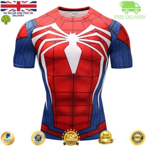 Mens Compression Top Workout cross fit MMA Cycling Running Gym active Cosplay - Picture 1 of 94